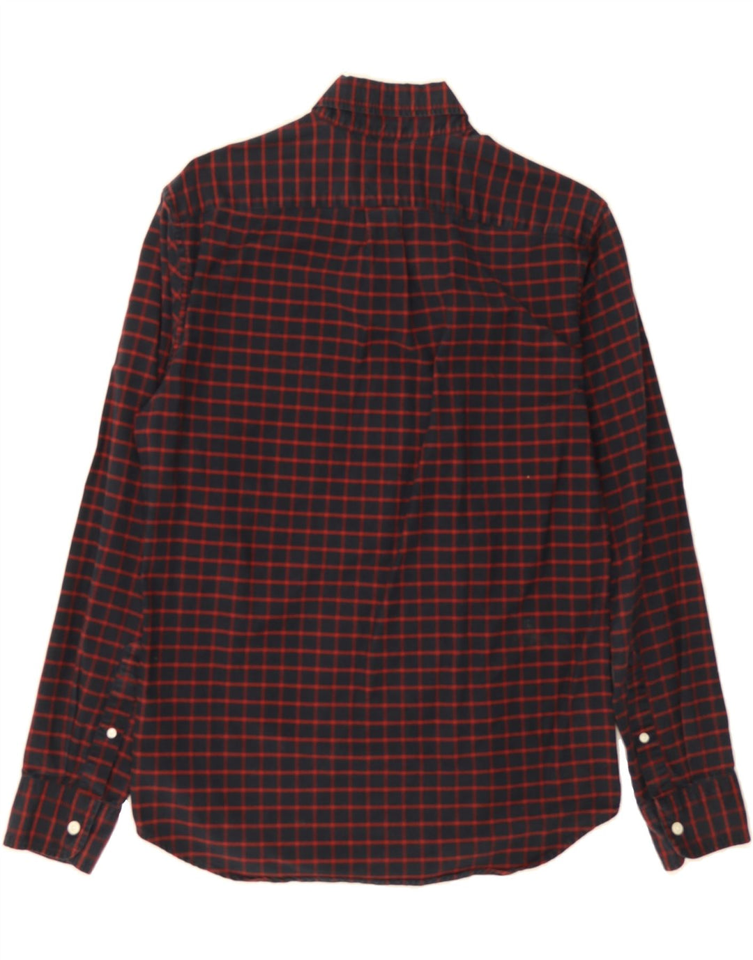 J. CREW Mens Slim Shirt Small Navy Blue Check Cotton Vintage J. Crew and Second-Hand J. Crew from Messina Hembry 