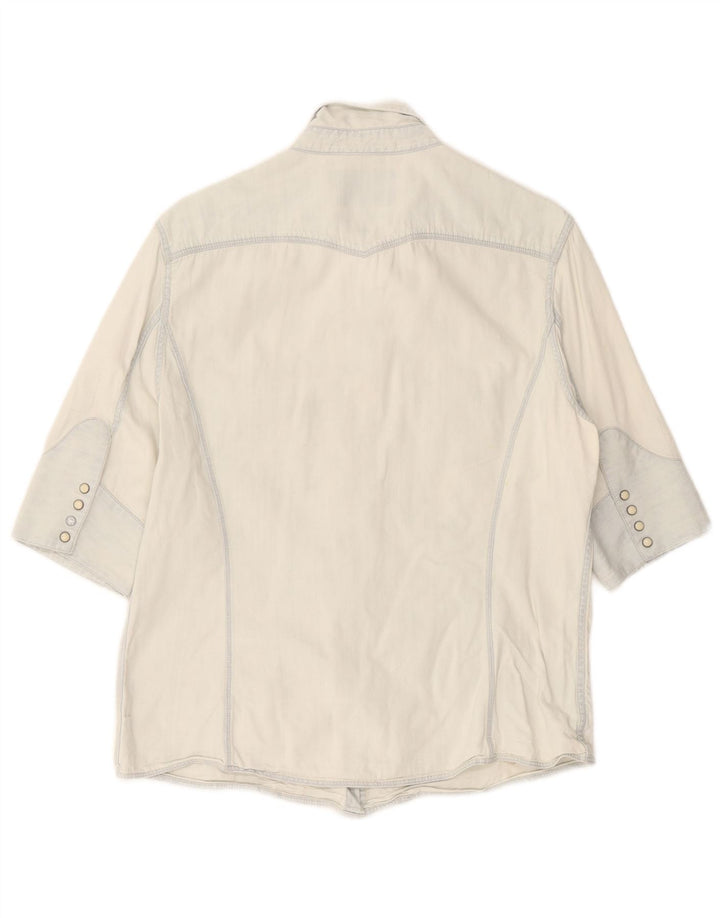 Cămașă din denim cu mânecă scurtă Levi's pentru femei UK 16 Large Blue