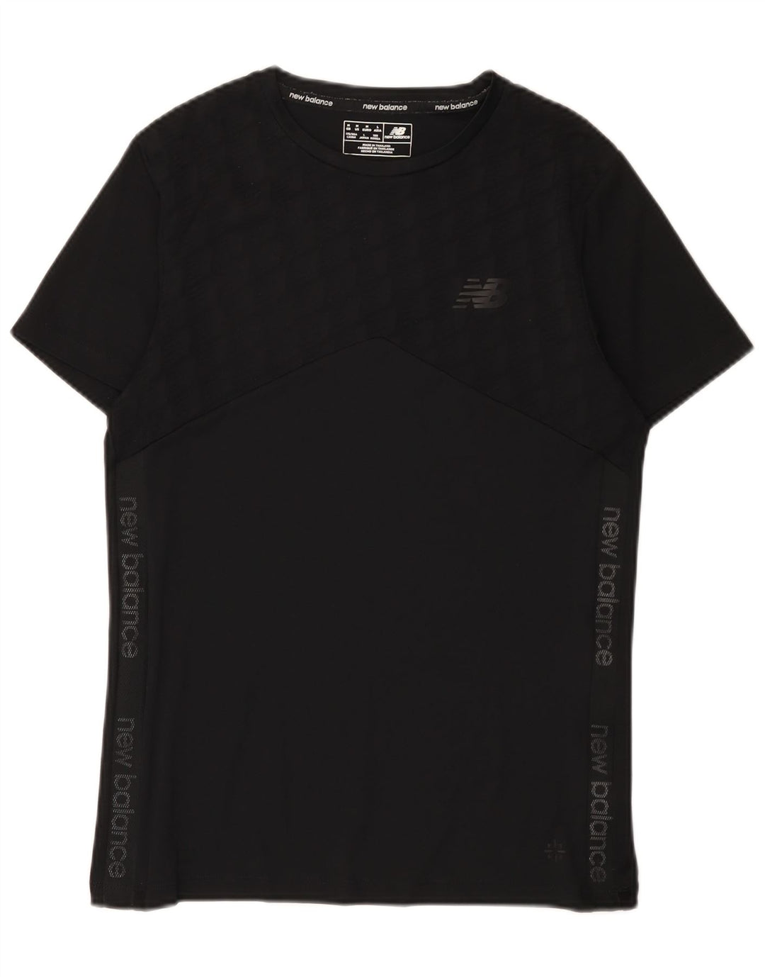 Tricou grafic pentru bărbați New Balance Top Mediu Negru Poliester
