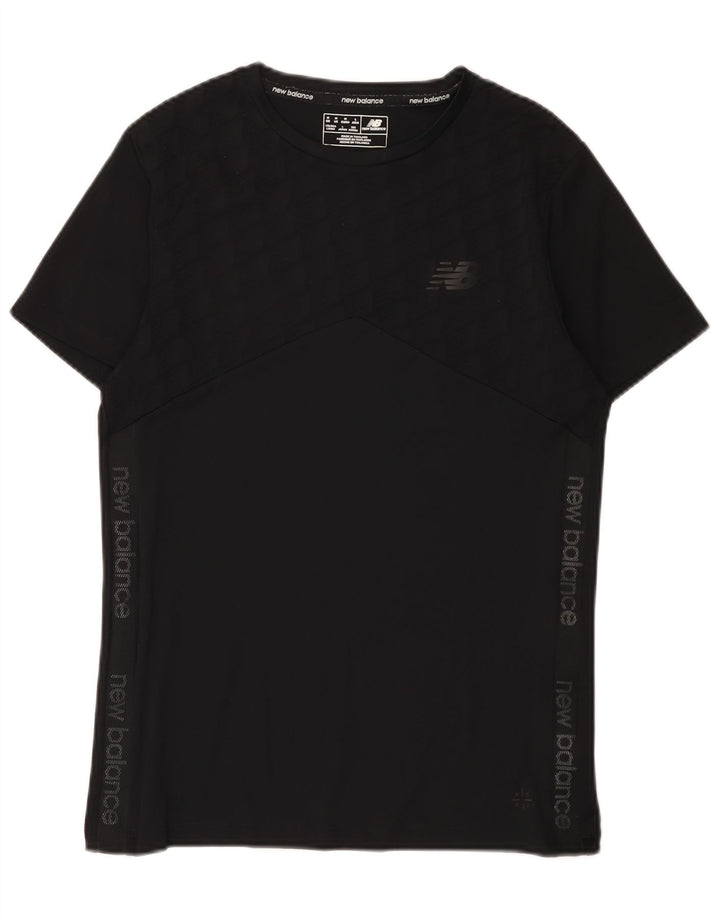 Tricou grafic pentru bărbați New Balance Top Mediu Negru Poliester