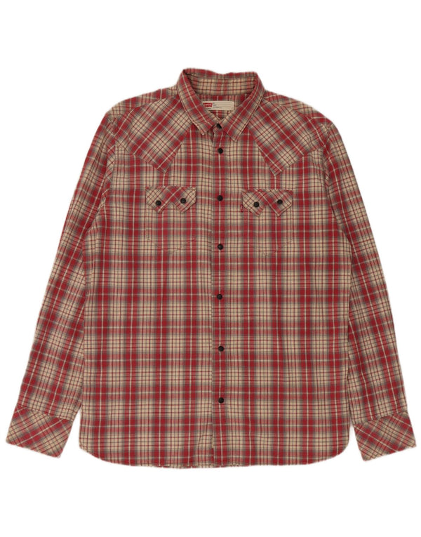 Cămașă Western Slim Fit XL, bumbac roșu Levi's