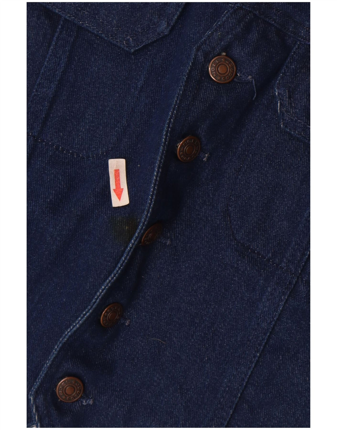Vestă de denim vintage pentru bărbați, bumbac albastru mediu