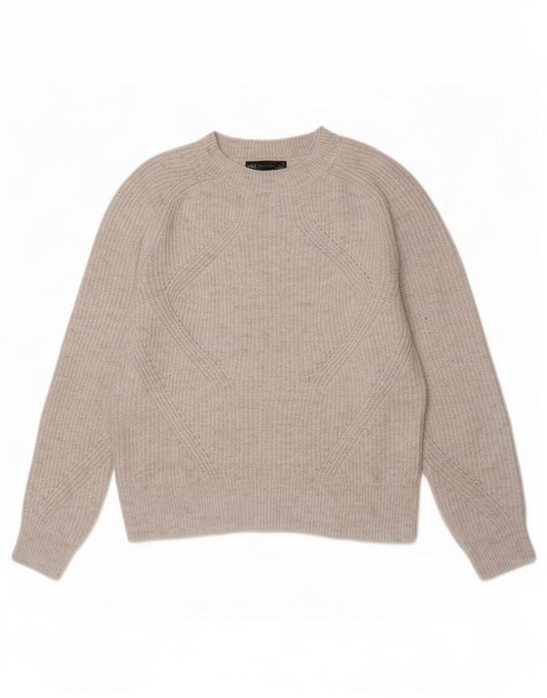 Pulover pentru femei Marks & Spencer, cu gât de barcă, UK 10, mic, gri, pete