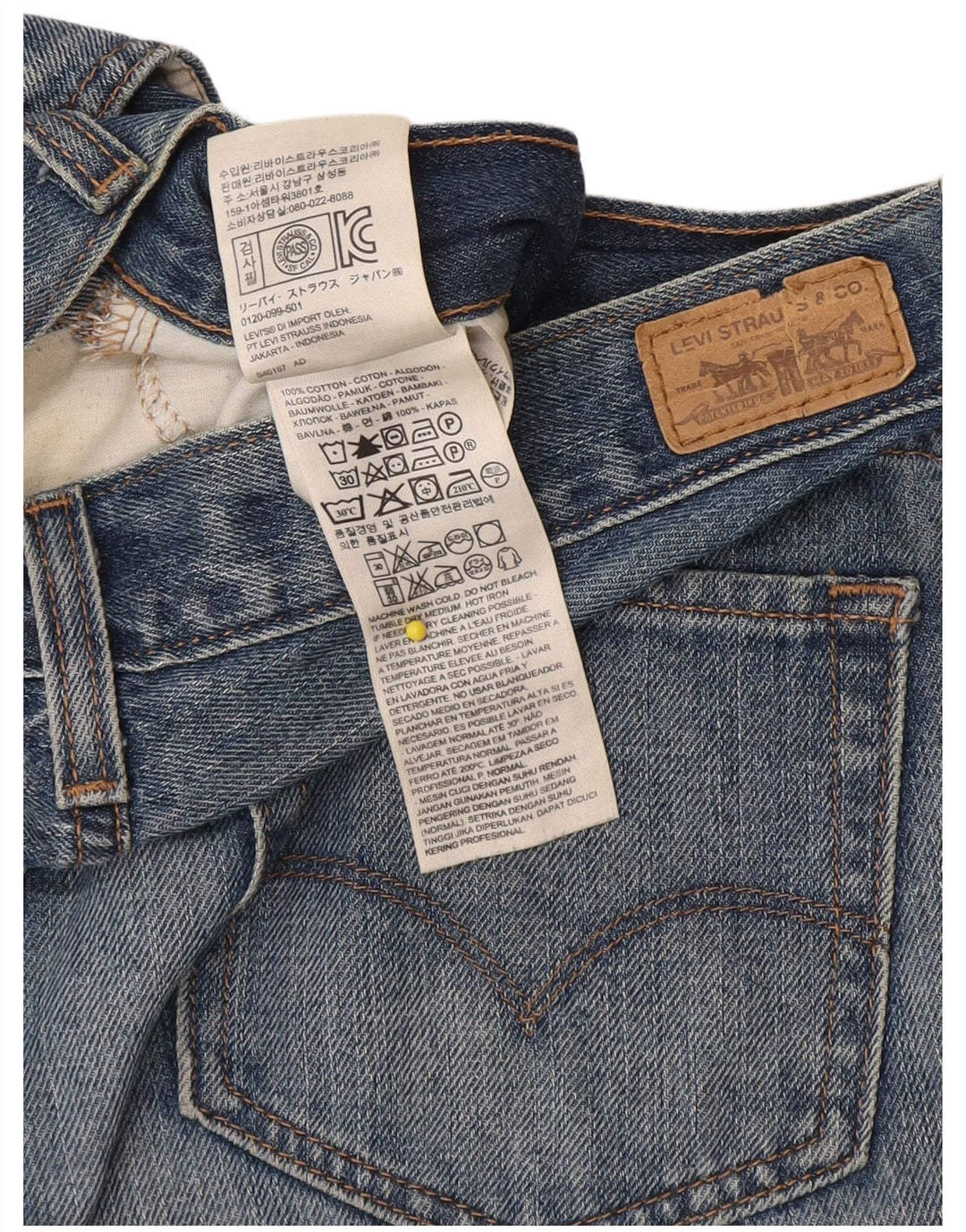 Pantaloni scurți din blugi Levi's W25 XS, bumbac albastru