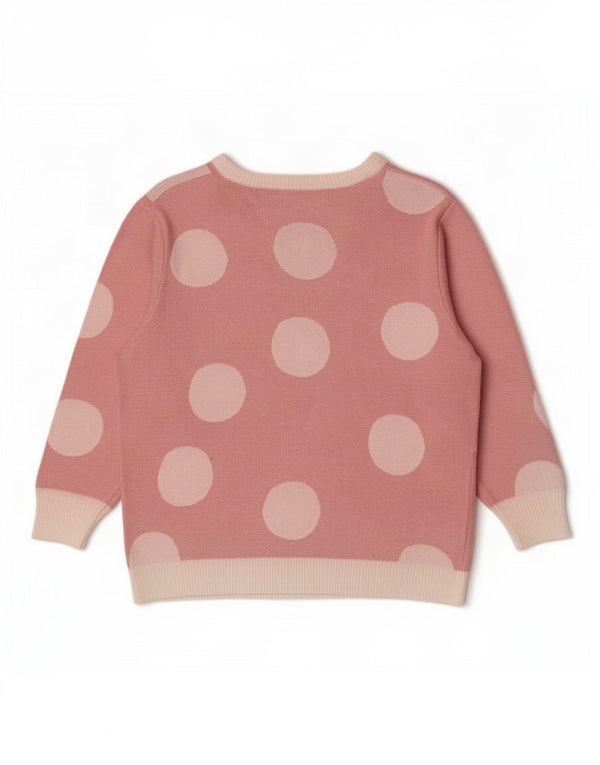 Marks & Spencer Womens Boat Neck Jumper Sweater UK 18 XL Pink Polka Dot