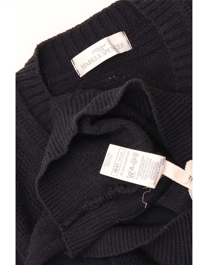 Pulover pentru bărbați Marks & Spencer, cu decolteu în V, mediu acrilic, albastru bleumarin