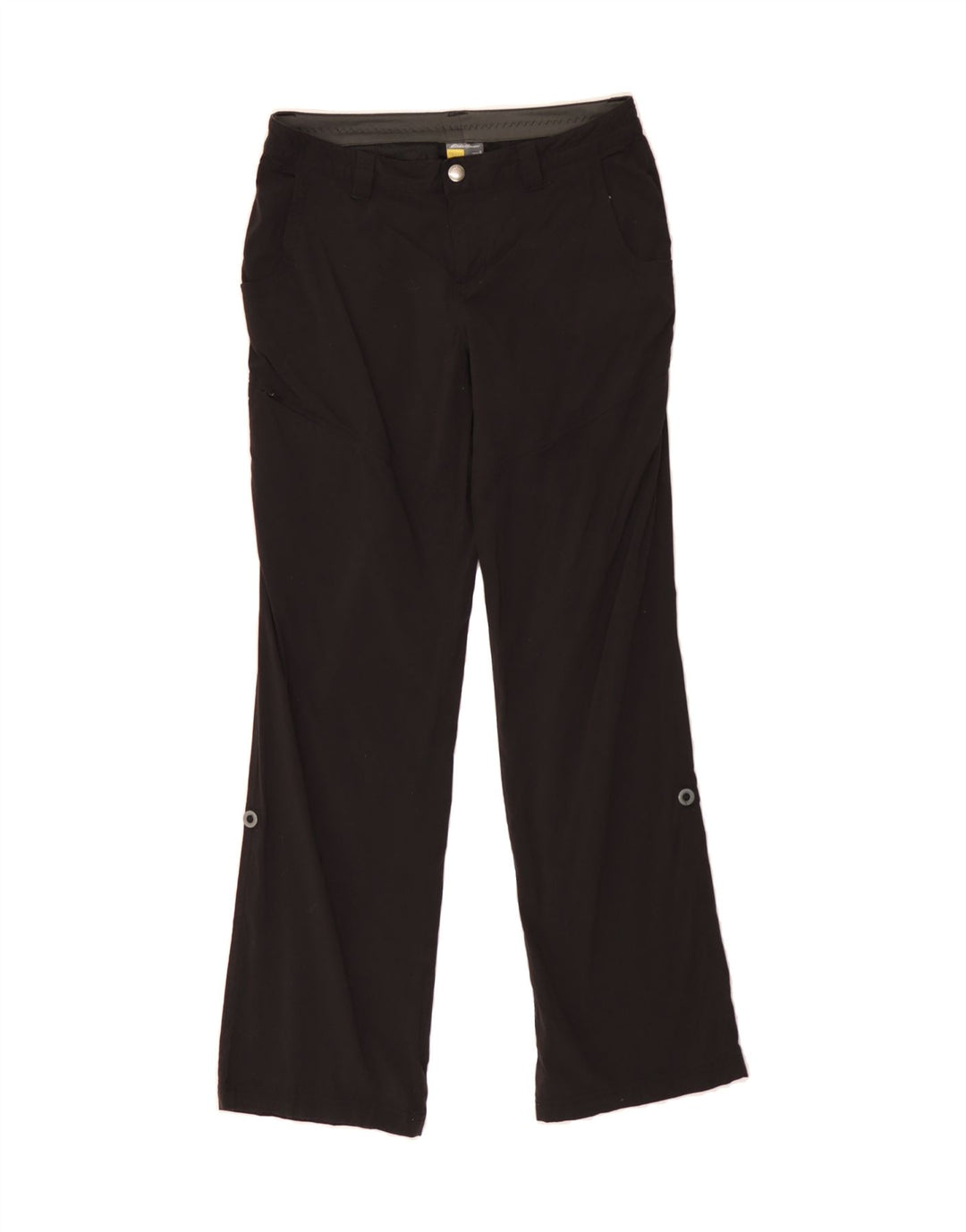 EDDIE BAUER Womens Straight Cargo Trousers US 6 Medium W32 L32 Black Nylon Vintage Eddie Bauer and Second-Hand Eddie Bauer from Messina Hembry 