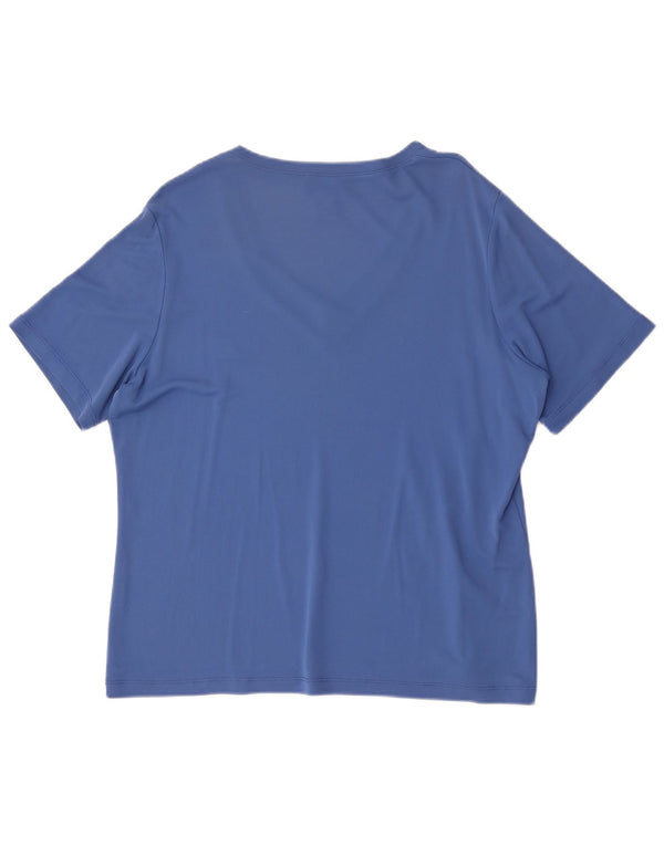 CARLA FERRONI Tricou pentru femei Top UK 20 2XL Blue Viscose