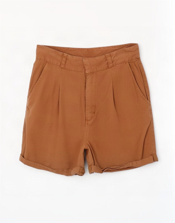 Pantaloni scurți casual Topshop pentru femei, cu talie înaltă, cu fixare, UK 10 Small W26 Bej