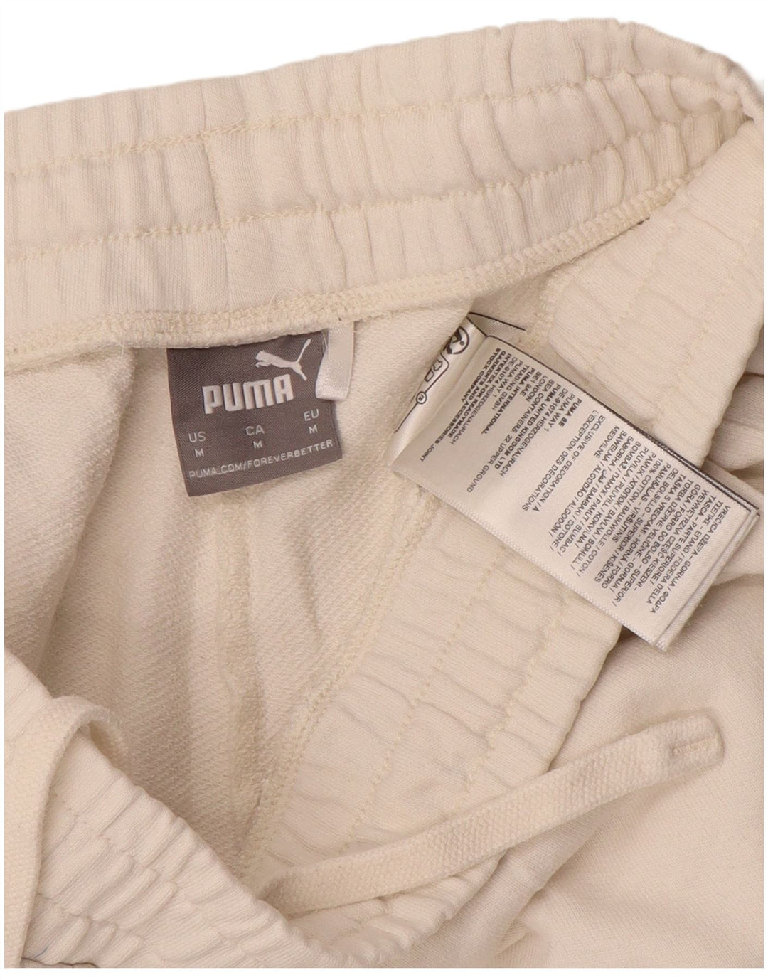 Pantaloni de trening Puma pentru femei Joggeri UK 14 Bumbac alb mediu