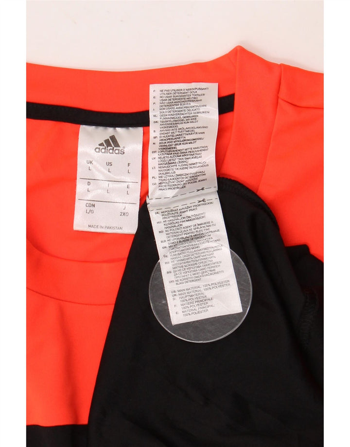 Tricou grafic ADIDAS pentru bărbați Top mare, negru, poliester color bloc