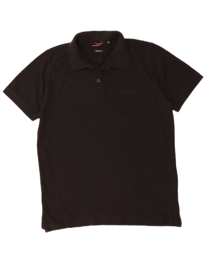 Cămașă polo Pierre Cardin pentru bărbați, bumbac negru mediu, cu formă regulată