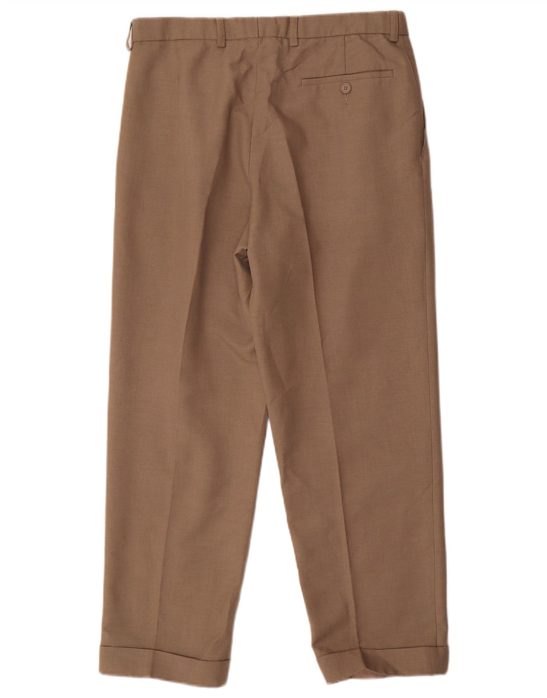 MARKS & SPENCER Mens Pegged Suit Trousers W32 L29 Beige Polyester