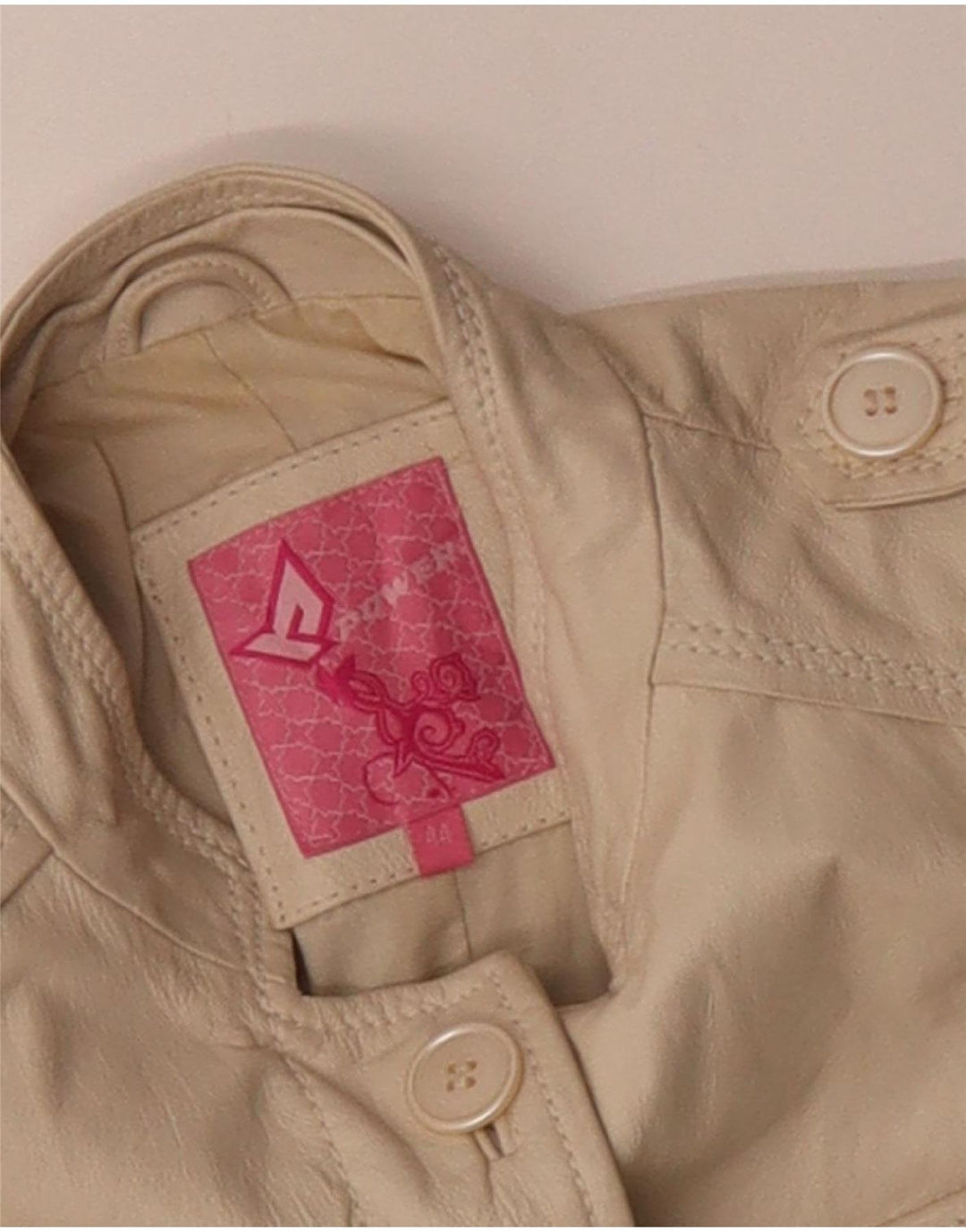 Jachetă de piele militară de epocă pentru femei IT 44 Medium Beige Piele