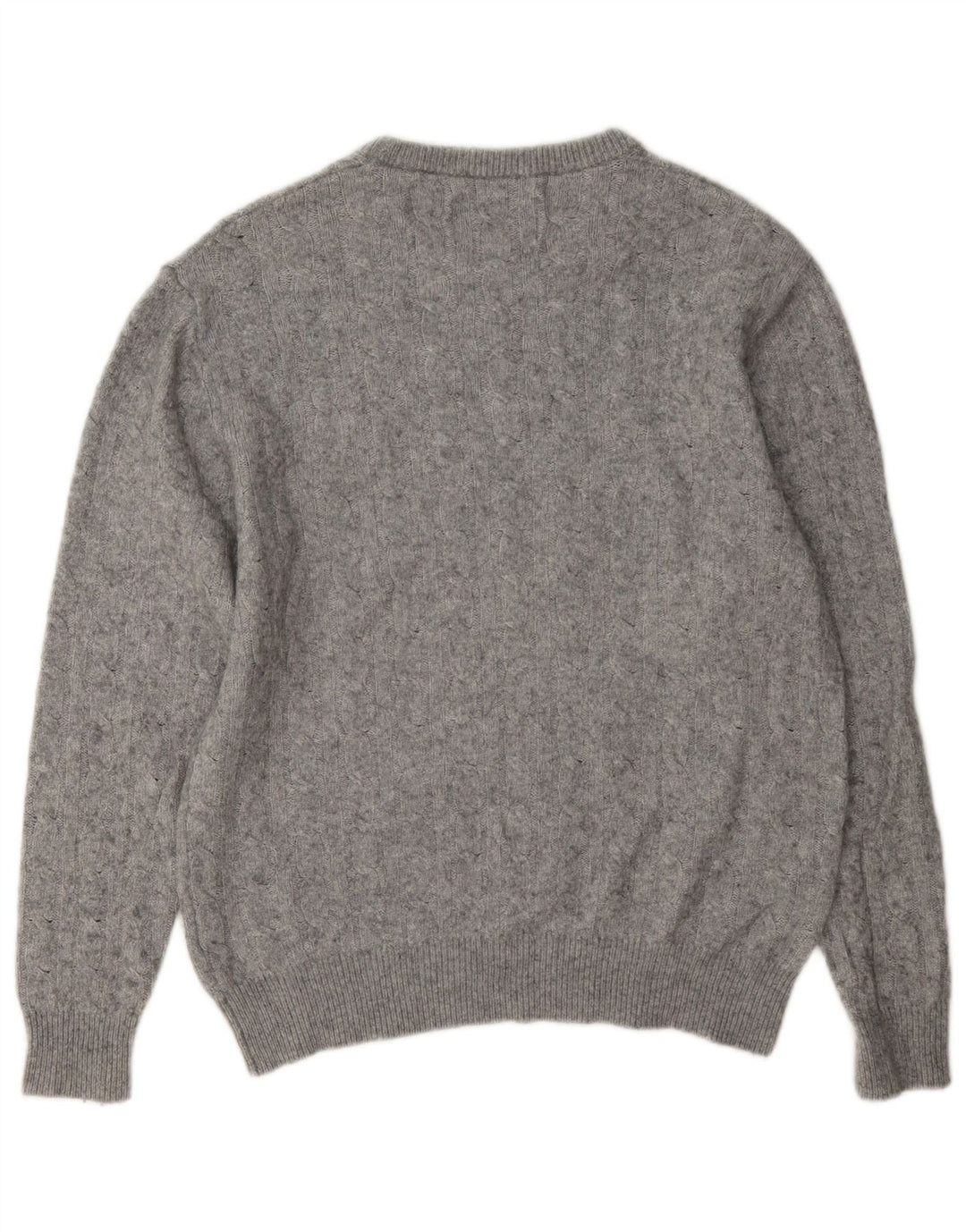 Pulover Jack Wills pentru damă, cu gât roșu, din lână mare, gri, UK 14