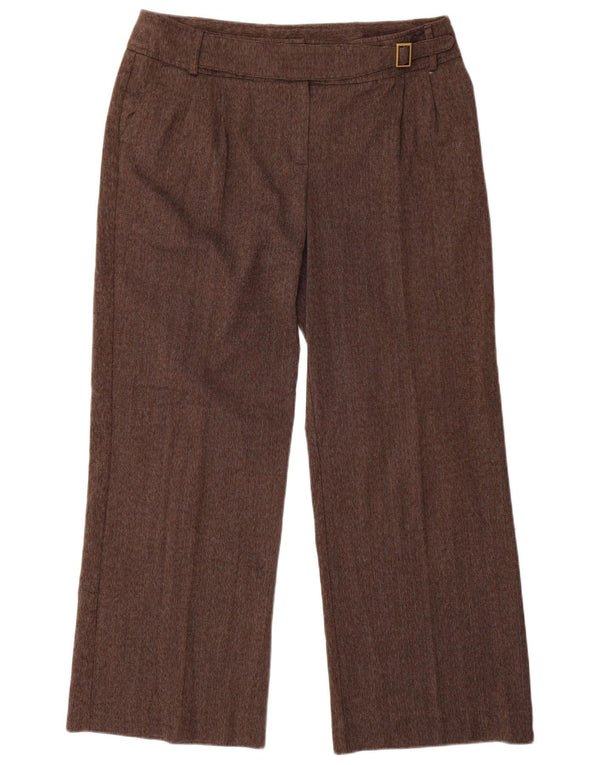 M&Co Pantaloni chino cu picior largi pentru femei UK 14 Large W34 L29 Maro