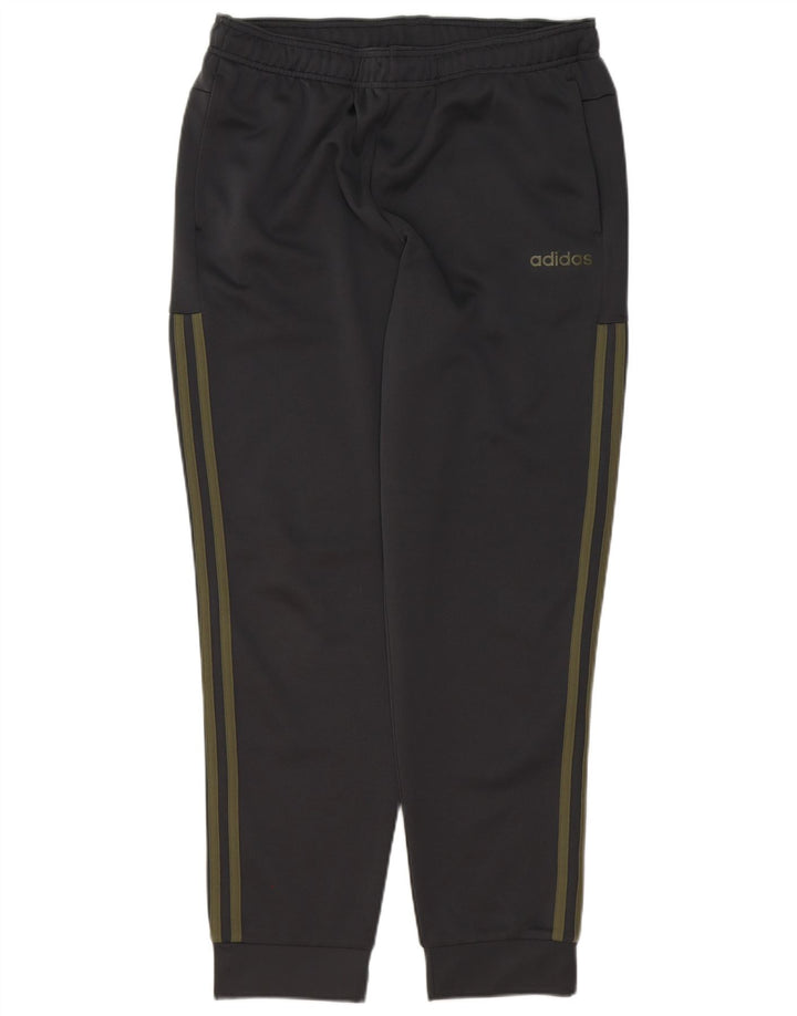 ADIDAS Mens Tracksuit Trousers Joggers Large Grey Polyester