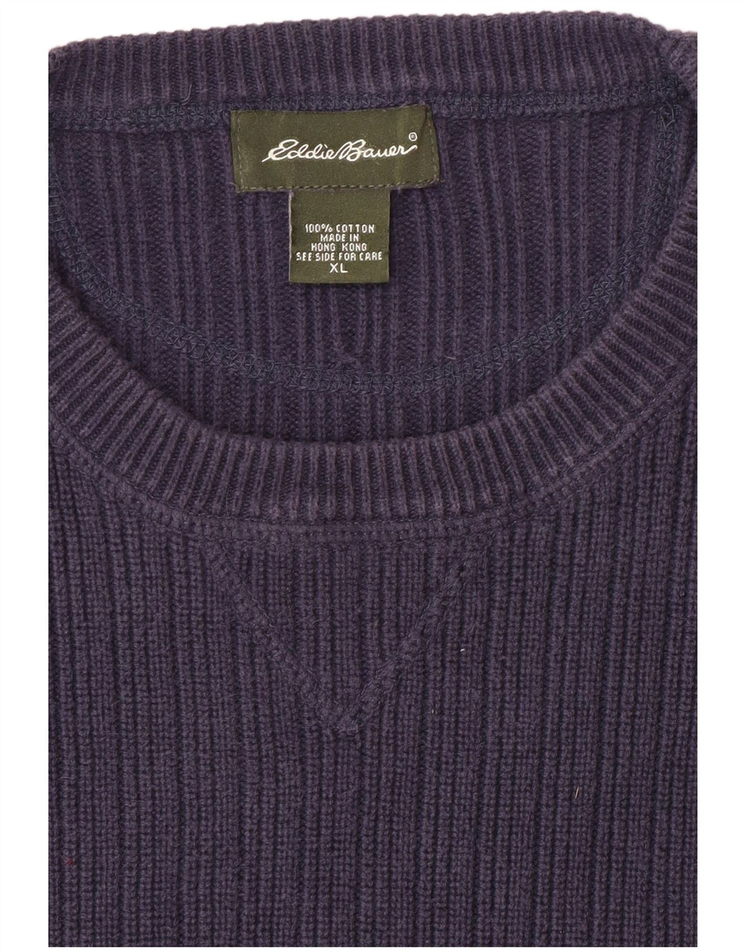 EDDIE BAUER Pulover pentru bărbați cu gât crew pulover XL bumbac bleumarin