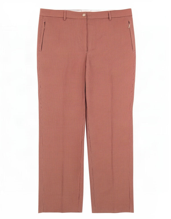 Pantaloni chino pentru femei Marks & Spencer UK 16 Large W36 L28 Red Houndstooth