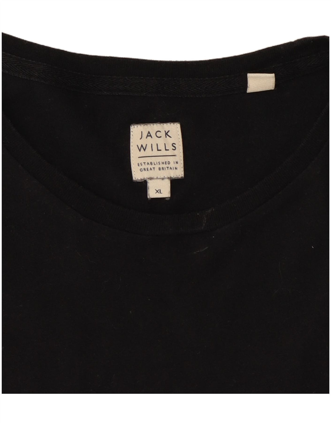 Jack Wills Top pentru bărbați cu mânecă lungă XL, bumbac negru
