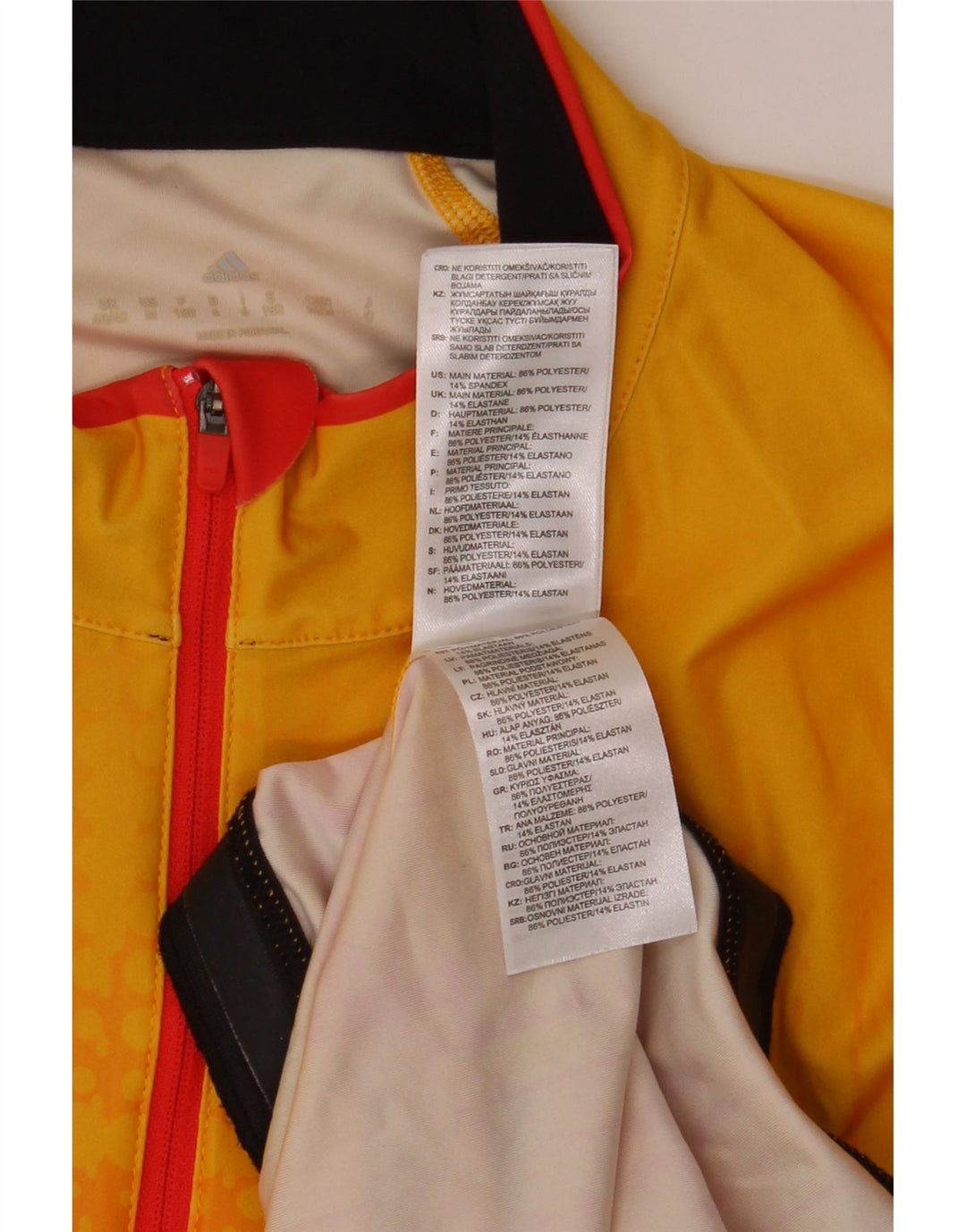 Top de trening ADIDAS cu pulover grafic pentru bărbați UK 40/42 Medium Yellow Tie Dye