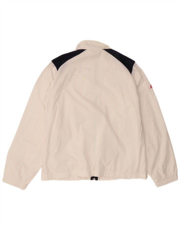 Jachetă de trening pentru femei Adidas UK 16, mare, alb, poliester color bloc