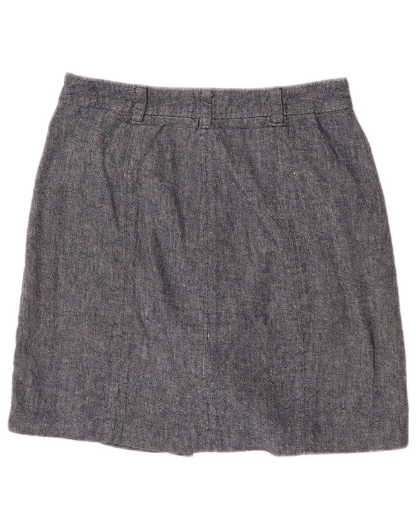 Fusta mini Hobbs pentru femei UK 10 Small W28 Blue Bumbac