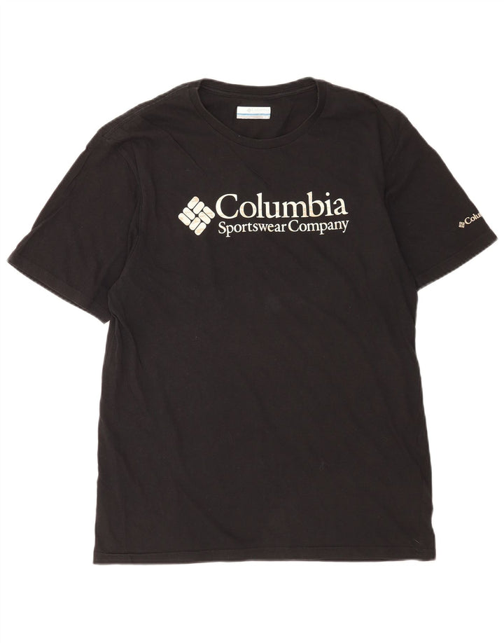 Columbia Bărbați Tricou Top Mediu Negru Bumbac