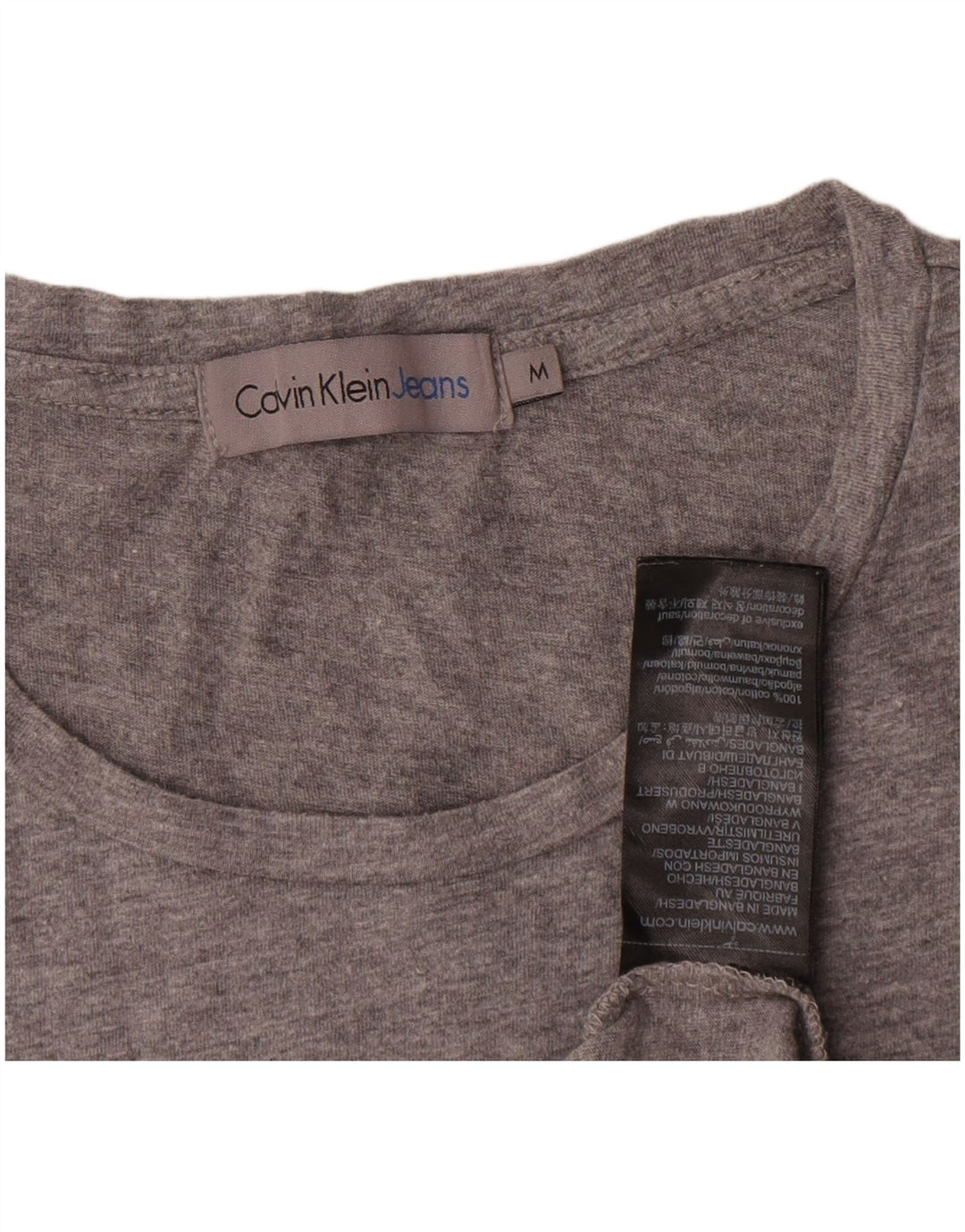 Tricou pentru bărbați Calvin Klein Jeans Top din bumbac gri mediu