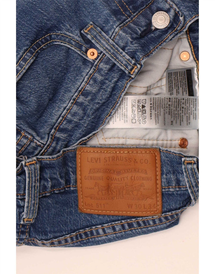 Blugi Levi's 511 Slim pentru bărbați W30 L34 Bumbac albastru
