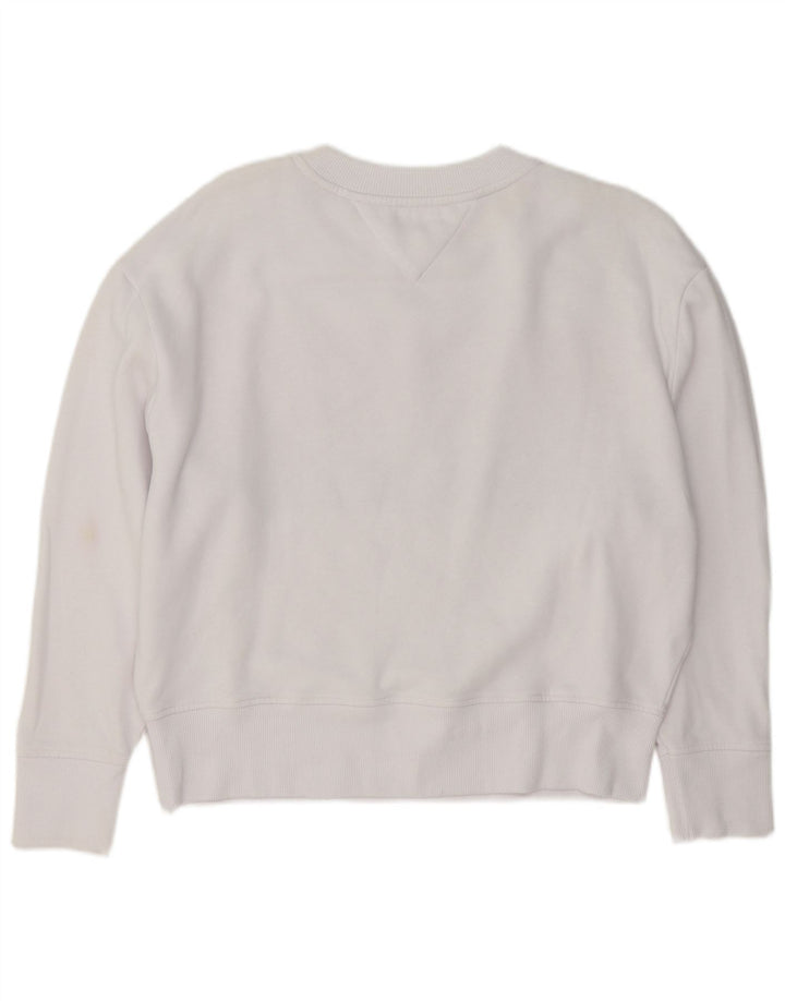 Pulover cu grafic pentru femei Tommy Hilfiger, UK 14 Medium White
