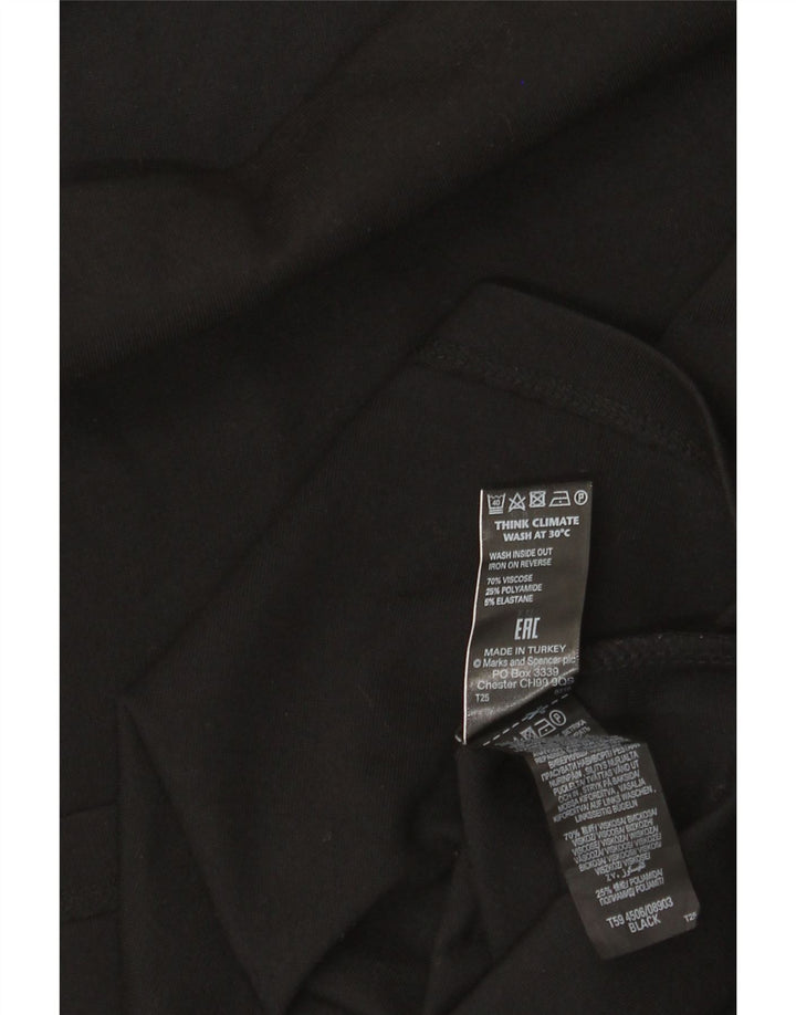 Fustă mini pentru femei Marks & Spencer UK 12 Medium W32 Viscoză neagră