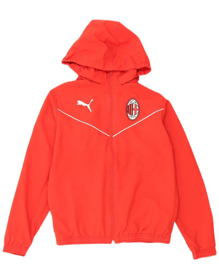 Jachetă de trening cu glugă Puma AC Milan pentru băieți 13-14 ani poliester roșu