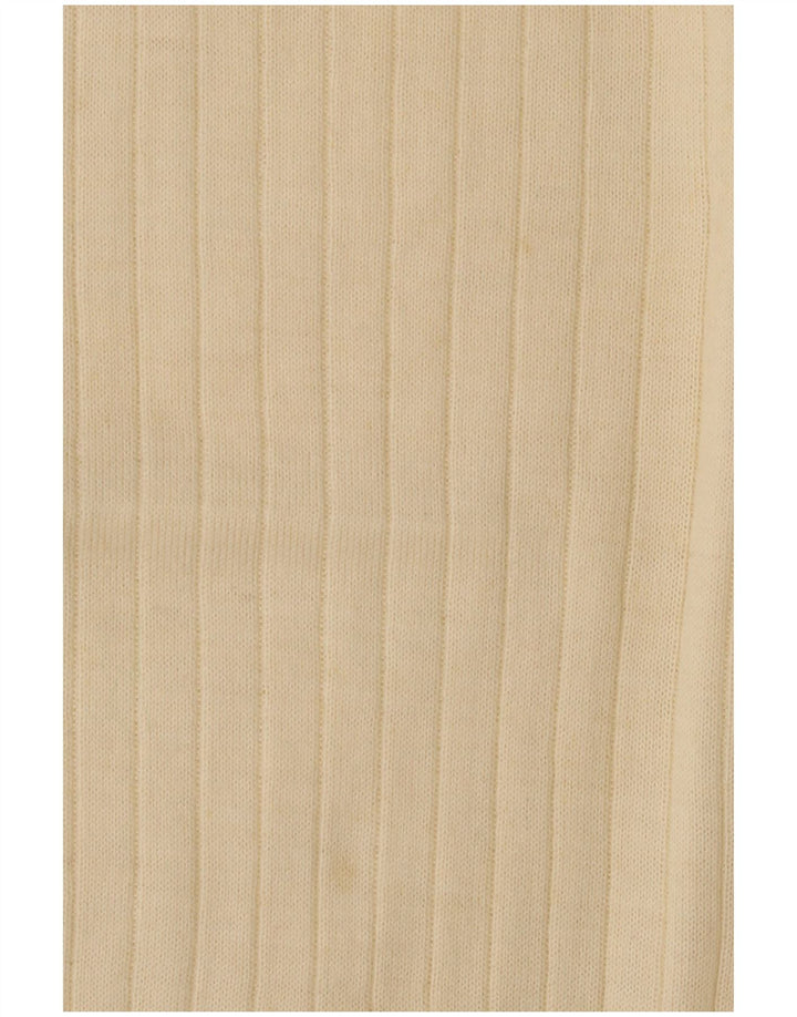 Vintage Mens Vest Tank Top IT 52 Large Beige Poliacrilic