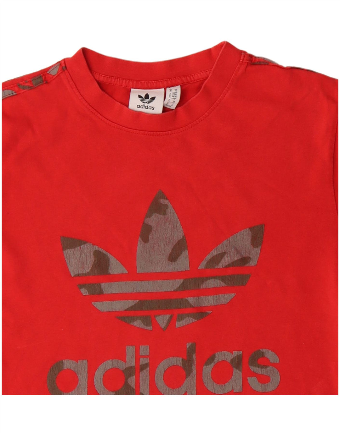Tricou grafic pentru bărbați Adidas Top, bumbac roșu mediu