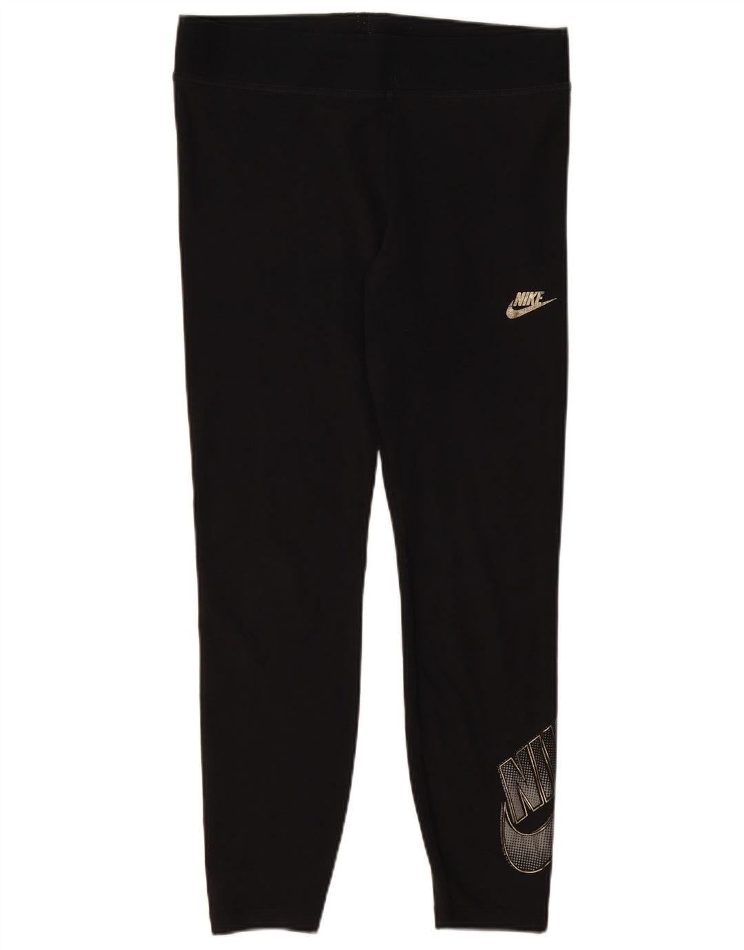 Leggings grafic NIKE pentru femei UK 18 XL bumbac negru