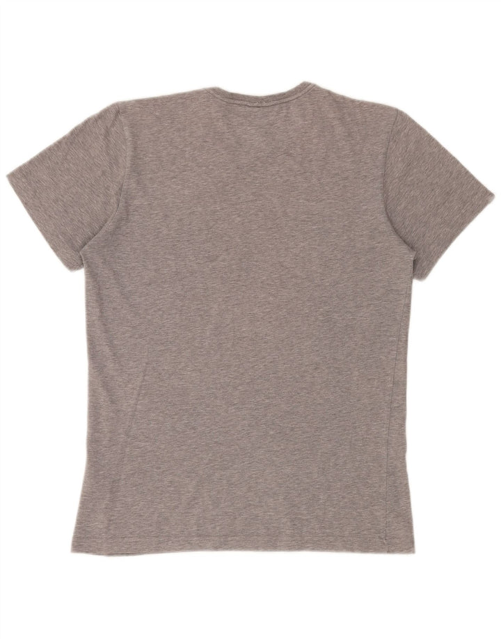 Tricou grafic pentru bărbați ADIDAS Top Mediu Gri, bumbac cu pete
