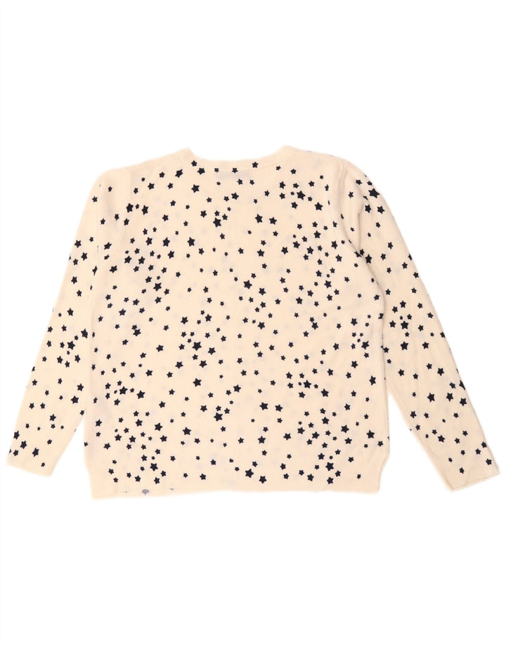 Pulover pentru femei Marks & Spencer cu gât de barcă UK 14 Large White