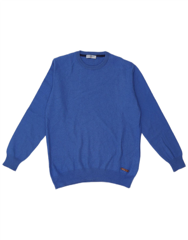 Pulover Harmont & Blaine pentru bărbați, cu gât crew, XL, lână albastră