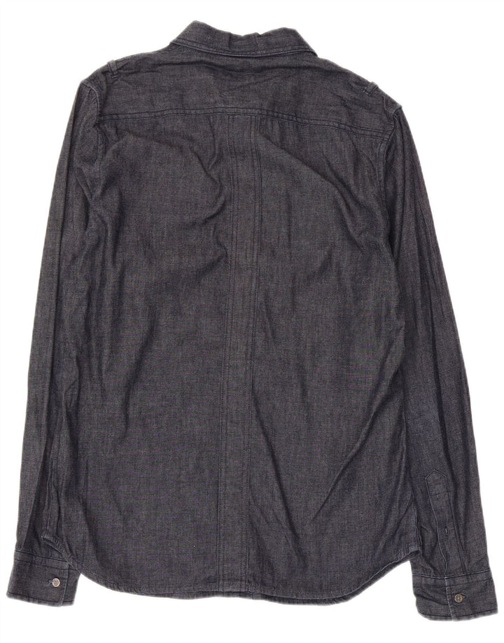 Cămașă pentru bărbați Calvin Klein Jeans, bumbac mare, albastru bleumarin