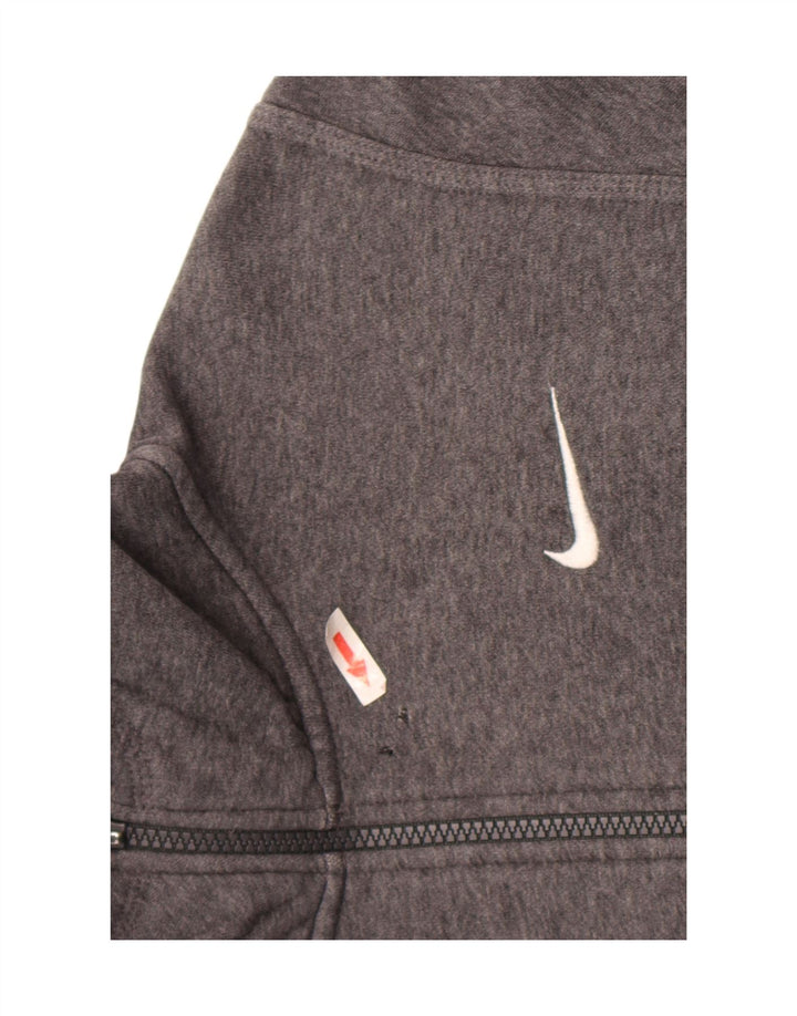 Pulover Nike pentru bărbați, cu fermoar, bumbac, gri mic