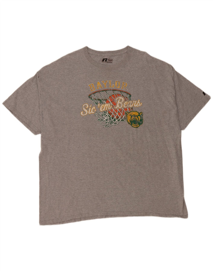 Russell Athletic pentru bărbați Baylor Bears Tricou grafic Top 3XL bumbac gri