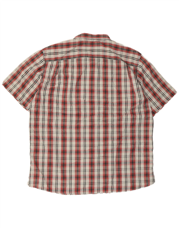 Cămașă cu mânecă scurtă pentru bărbați Eddie Bauer, poliester cu carouri XL