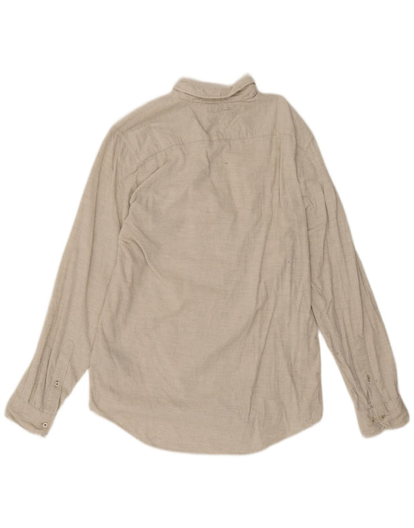 Cămașă pentru bărbați Tommy Hilfiger, velur, cu tăiere regulată, mare, bej, bumbac