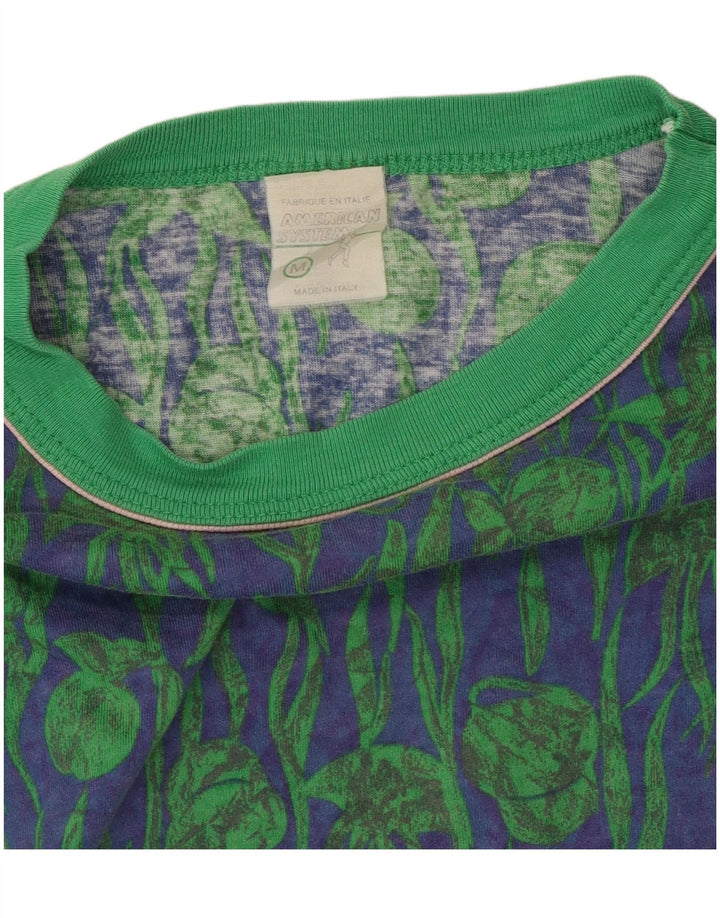 Tricou pentru bărbați American System Top din bumbac floral verde mediu