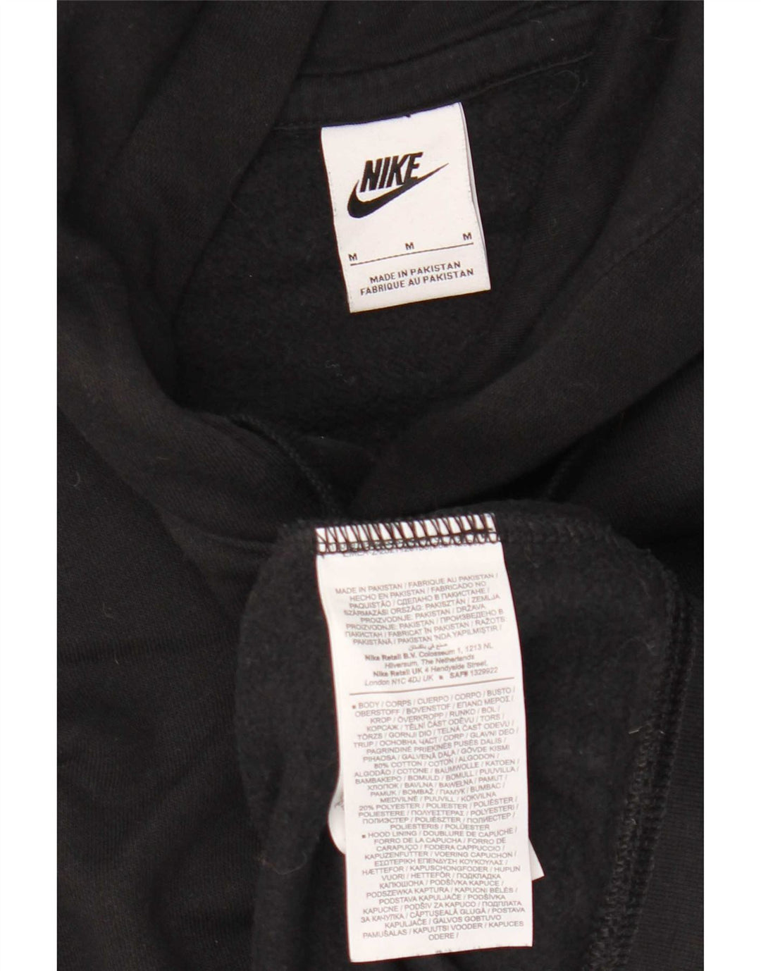 Pulover Nike Grafic pentru bărbați, bumbac mediu negru