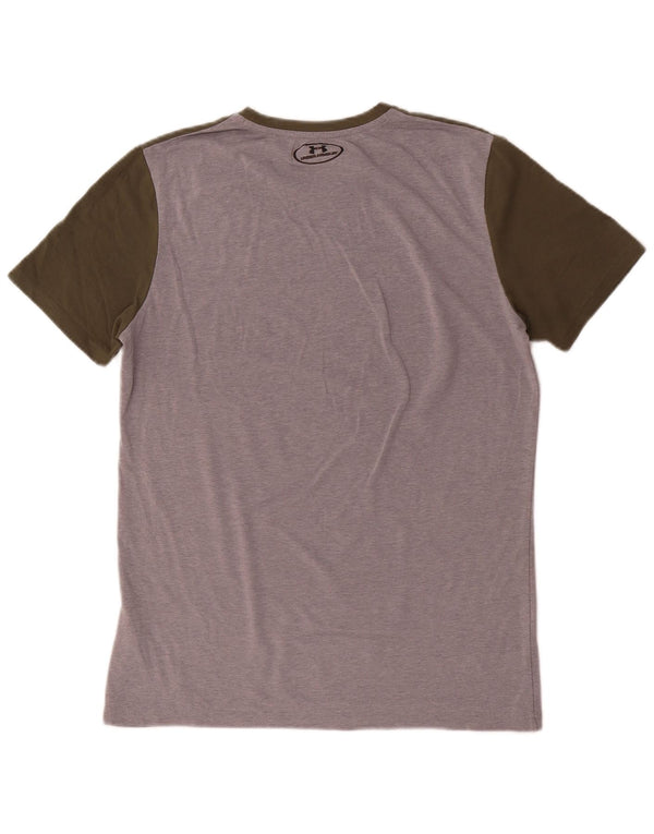 Tricou grafic cu mânecă scurtă pentru bărbați Under Armour Top Mediu Kaki Colorblock