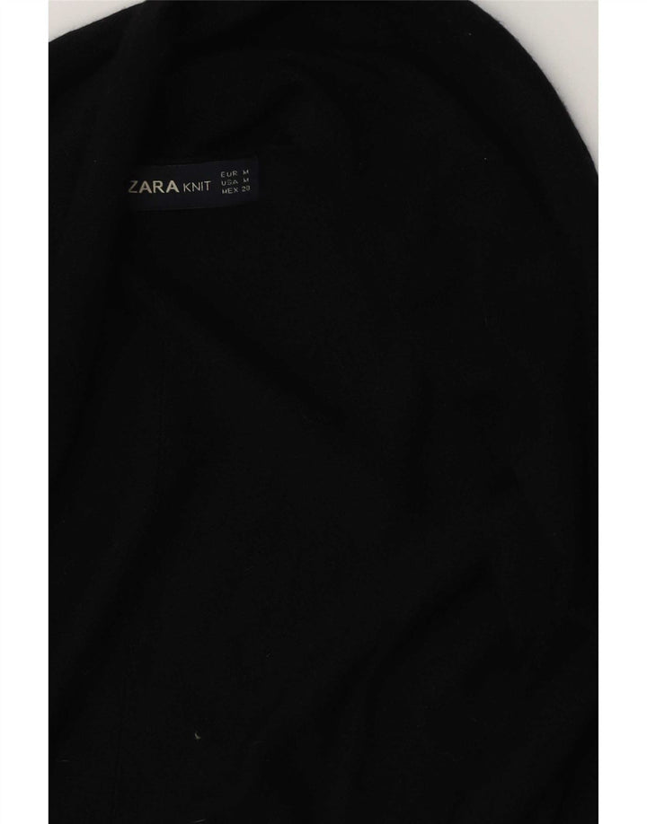Pulover cardigan deschis pentru femei Zara UK 12 Medium Negru