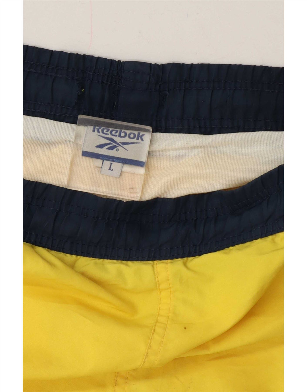 Pantaloni scurți sport Reebok pentru bărbați, mari, galbene, color block