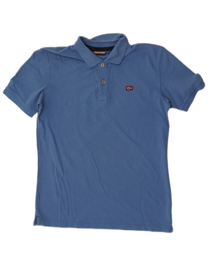 Tricou polo Napapijri pentru bărbați, albastru mediu